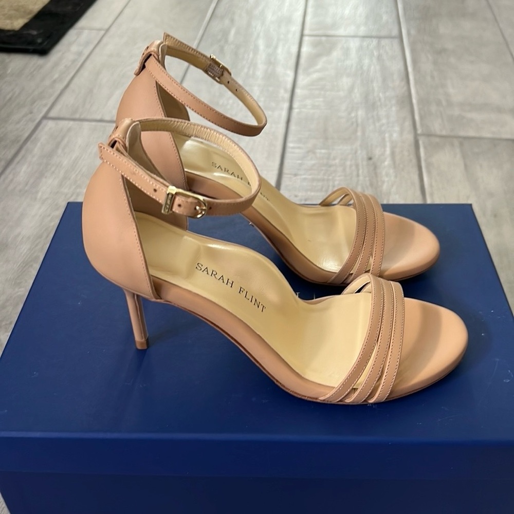 Brand New Sarah Flint Perfect Sandal nude color with box and dust bags size 4.5